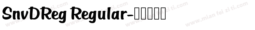 SnvDReg Regular字体转换
